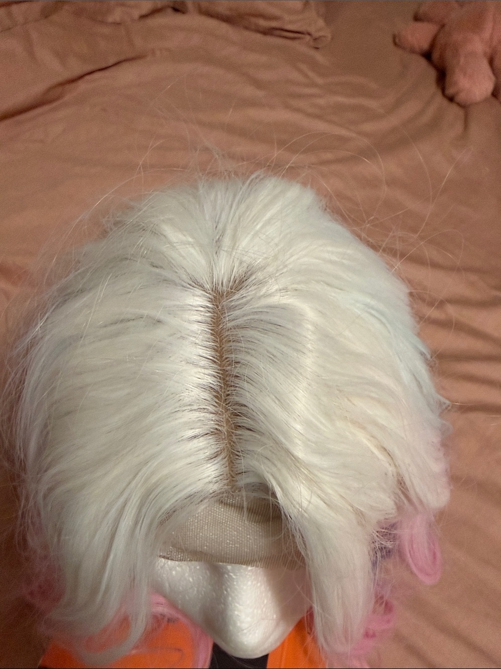 Halo Pastel Pink, Blue & White Ombre Synthetic Wig - Picture 6 of 6